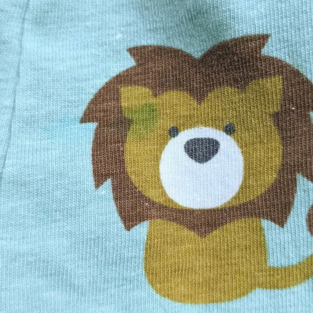 Maxomorra Bubble Shorts Baby Boys Size 9-12m GreenSafari Lion